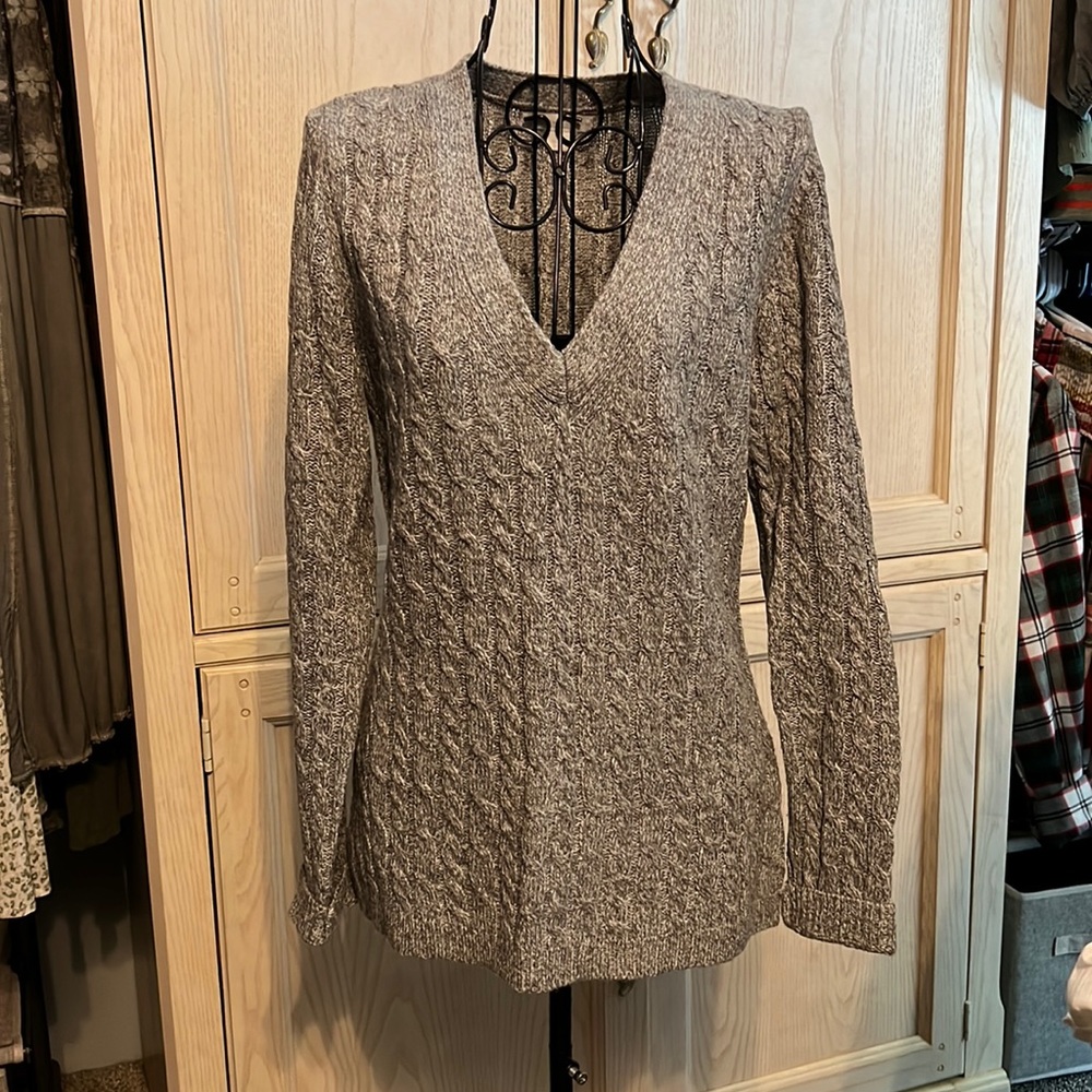New York and Company gray with silver thread sweater